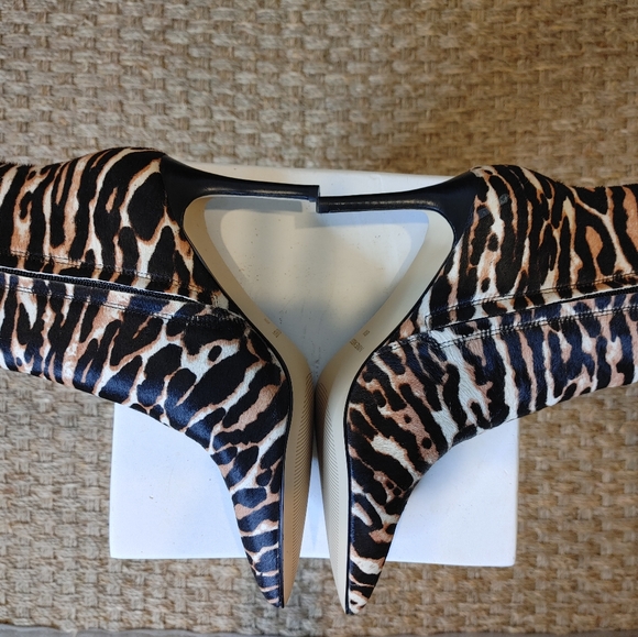 NINE WEST FHAYLA 💥NEW IN BOX💥 POINTED TOE BOOTIE,BLACK MULTI PONY 6M - Picture 13 of 16